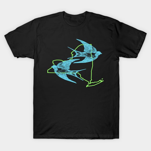 New York Birds WPH MEDIA T-Shirt by WPHmedia